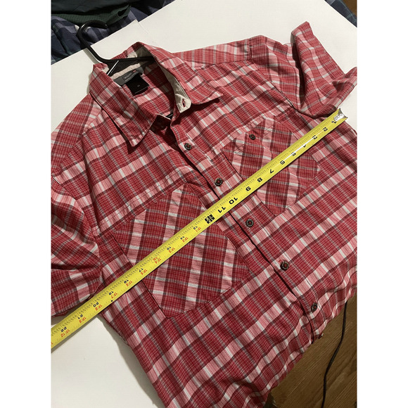Millet Mountain By Experience Men’s Size Small S Red Plaid Button Short Sleeve - Picture 7 of 11
